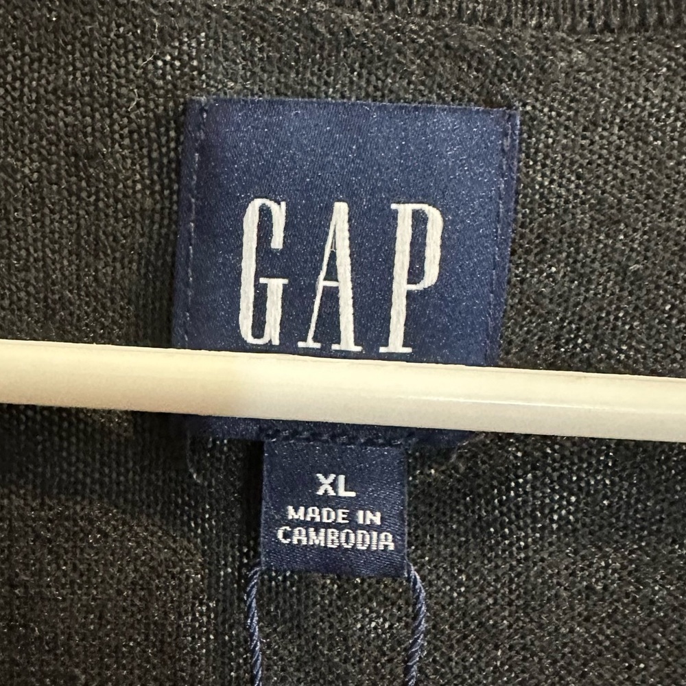 GAP Black Linen Blend Cardigan Sweater XXL - Picture 3 of 5